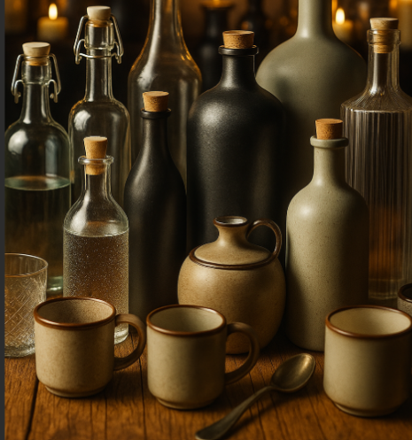 Bottle and Cups